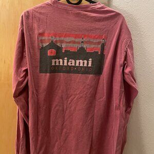 Miami University (Oxford, OH) Long-Sleeved Comfort Colors T-Shirt - Size Small